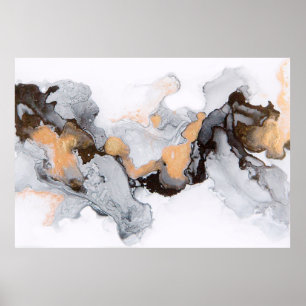 Abstract ink and acrylic background. Trend 2018. L Poster