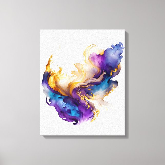 Abstract ink canvas print (Front)