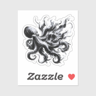 Abstract Ink Fluid Octopus Kraken