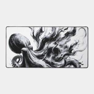 Abstract Ink Fluid Octopus Kraken Desk Mat