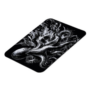 Abstract Ink Fluid Octopus Kraken Magnet