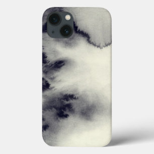 Abstract ink painting on grunge paper texture. iPhone 13 case