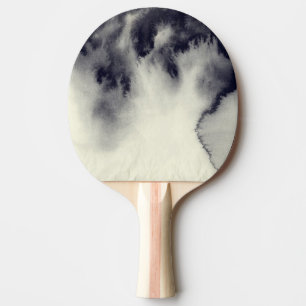 Abstract ink painting on grunge paper texture. ping pong paddle