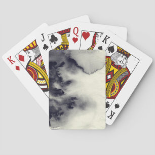 Abstract ink painting on grunge paper texture. playing cards