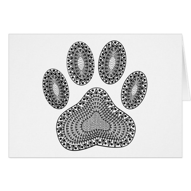 Abstract Ink Paw Print (Front Horizontal)
