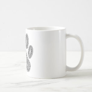 Abstract Ink Paw Print Coffee Mug