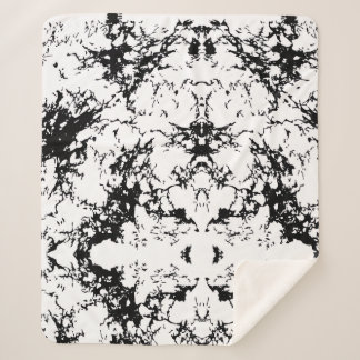 Abstract Ink Splatter Sherpa Blanket 