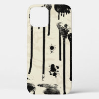 Abstract ink splatters seamless pattern