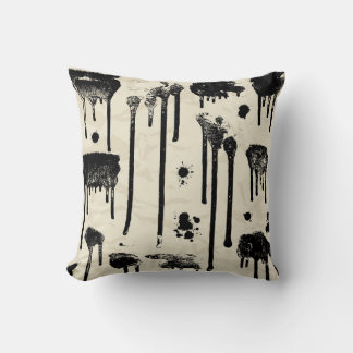 Abstract ink splatters seamless pattern cushion