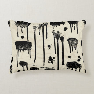 Abstract ink splatters seamless pattern decorative cushion