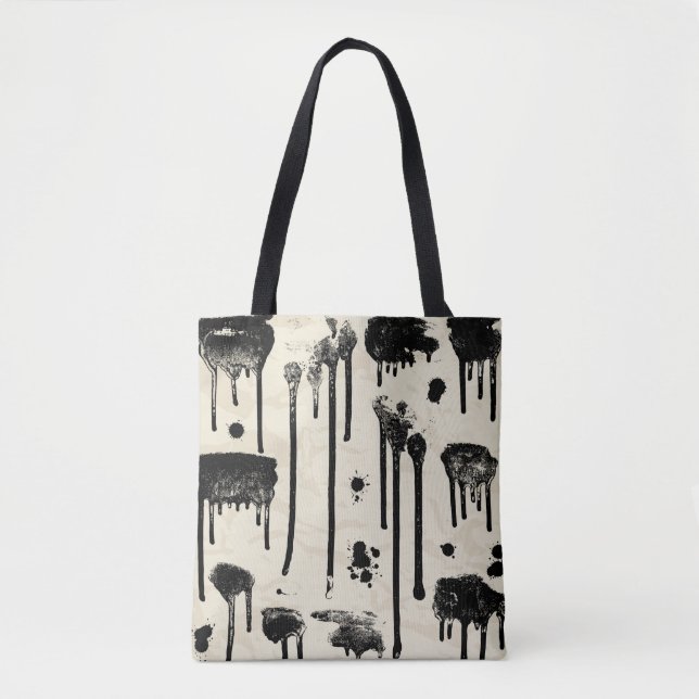 Abstract ink splatters seamless pattern tote bag (Front)