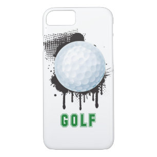 Abstract Ink Splotch with GOLF ball and TEXT Case-Mate iPhone Case