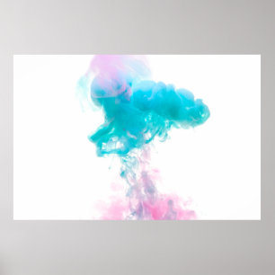Abstract ink water colours poster