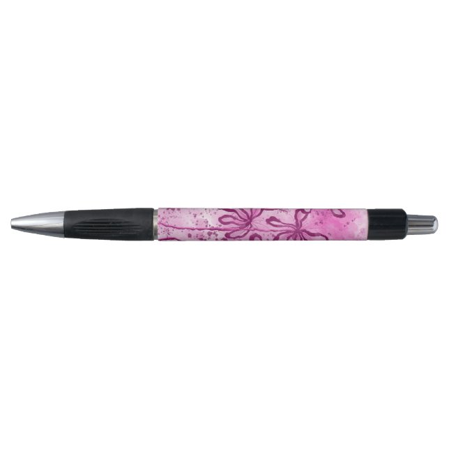 Abstract Inked Flowers pink Lilies (Front)