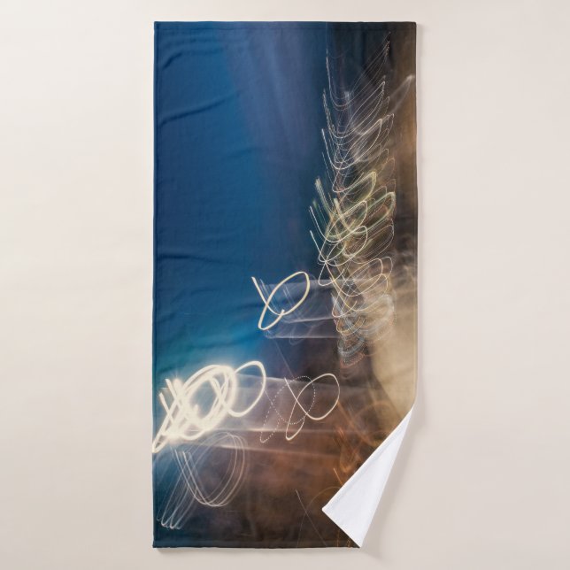 Abstract Intentional Camera Movement Night Light T Bath Towel (Bath Towel)