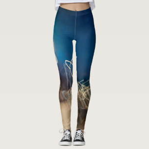 Abstract Intentional Camera Movement Night Light T Leggings