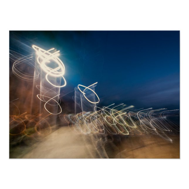 Abstract Intentional Camera Movement Night Light T Poster (Front)