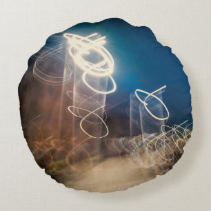 Abstract Intentional Camera Movement Night Light T Round Cushion