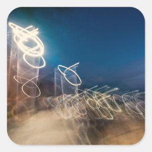 Abstract Intentional Camera Movement Night Light T Square Sticker