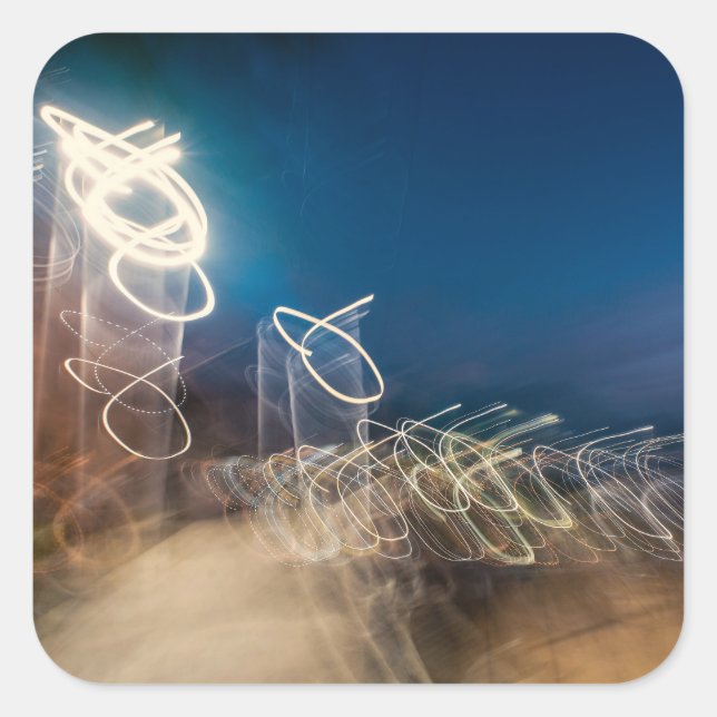 Abstract Intentional Camera Movement Night Light T Square Sticker (Front)