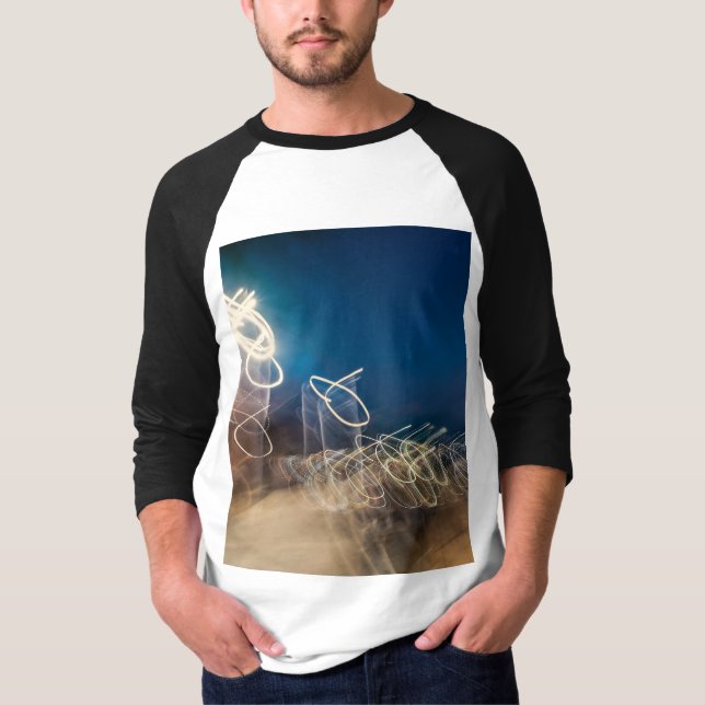 Abstract Intentional Camera Movement Night Light T T-Shirt (Front)