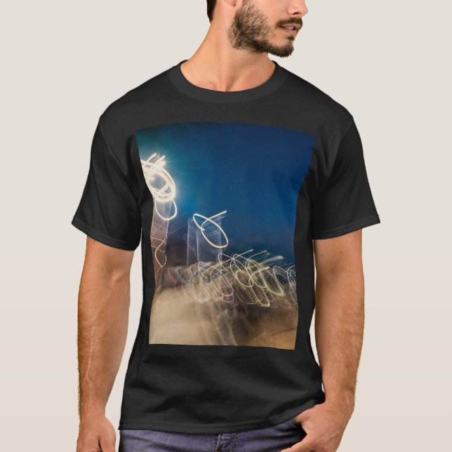 Abstract Intentional Camera Movement Night Light T T-Shirt (Front)