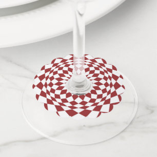 Abstract Interior Design Wine Glass Tag