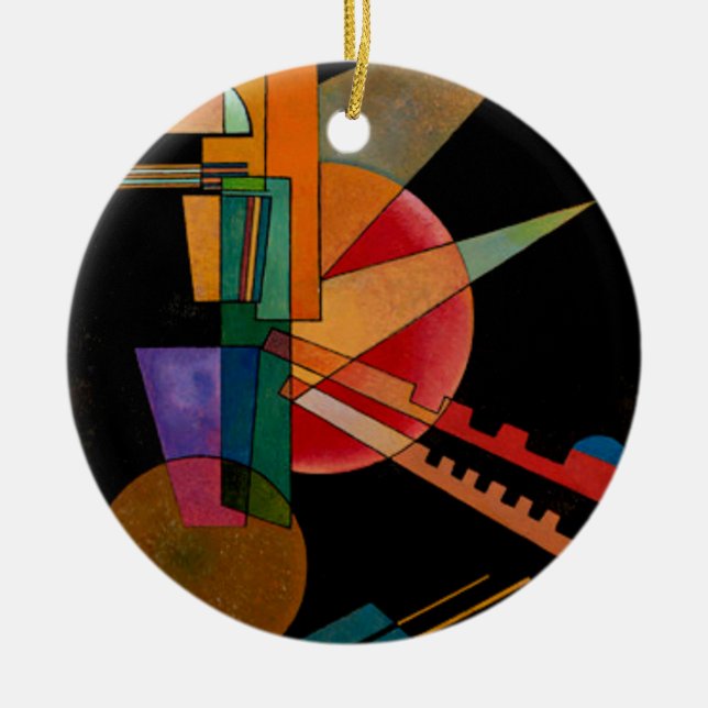Abstract Interpretation by Wassily Kandinsky Ceramic Tree Decoration (Front)