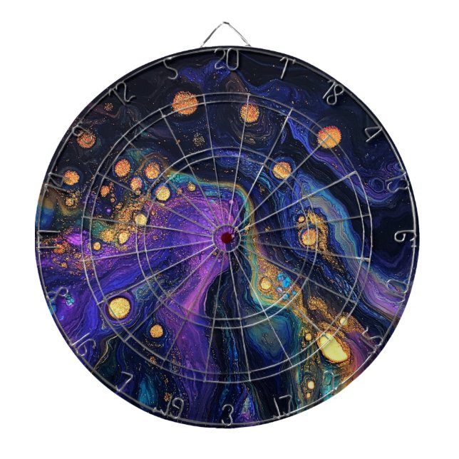 Abstract Iridescent Art Dartboard (Front)