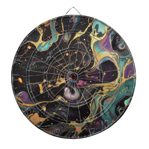 Abstract Iridescent Art Dartboard