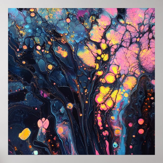 Abstract Iridescent Art Poster (Front)