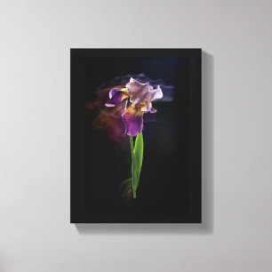 Abstract Iris Flower – Elegant Floral Art Canvas Print
