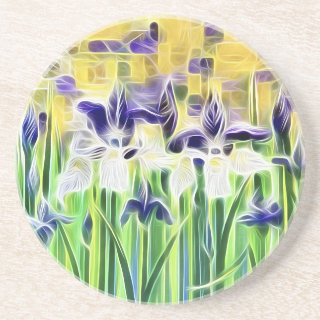 Abstract Iris Tile Coaster (Front)