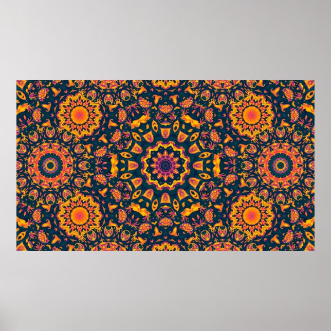 Abstract islamic pattern, arabian style. Seamless  Poster (Front)