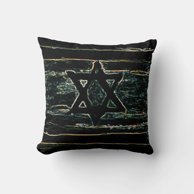 Abstract Israel BLACK Cushion (Front)