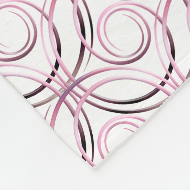 abstract japanese circles pattern fleece blanket (Corner)