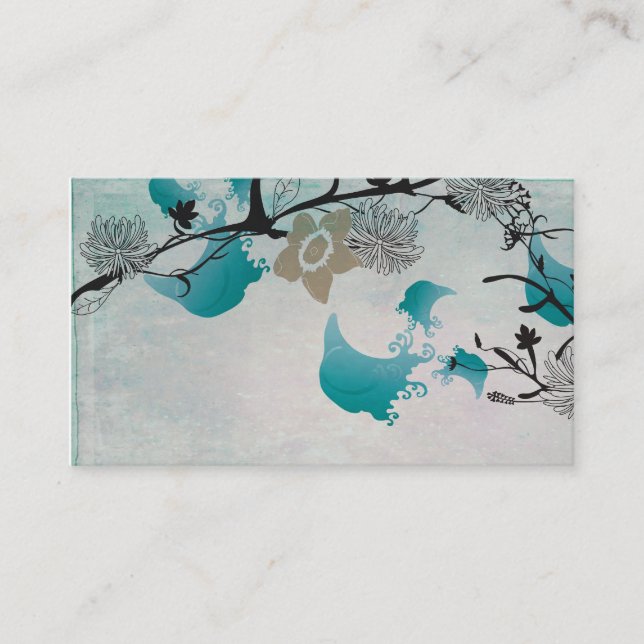 Abstract Japanese floral business cards (Front)