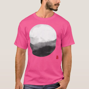 Abstract Japanese Landscape With Mountains And Cal T-Shirt