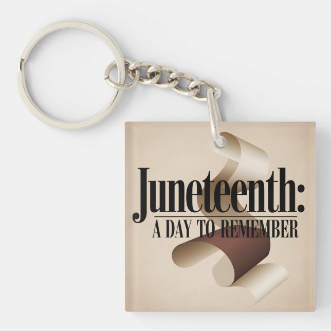 Abstract Juneteenth A Day to Remember Key Ring (Front)
