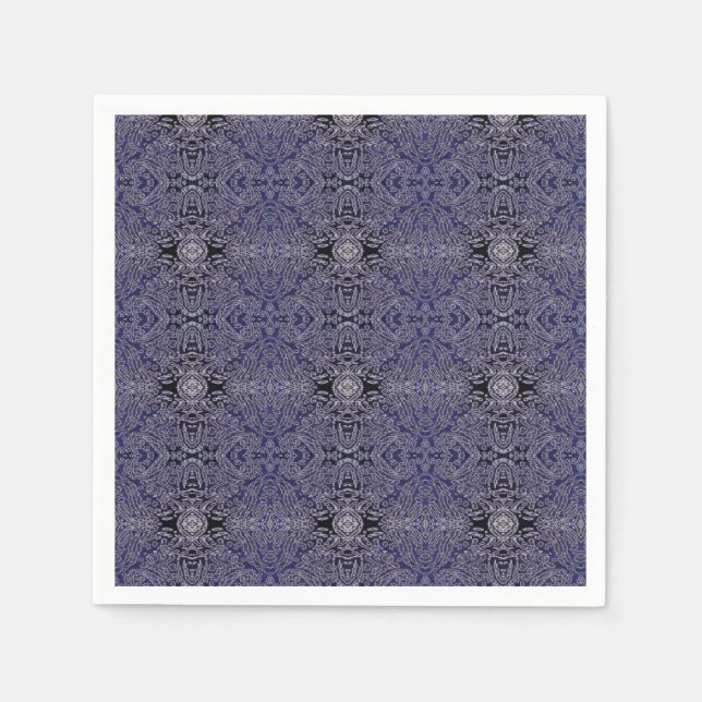 Abstract Jungle-Blue  Napkin (Front)