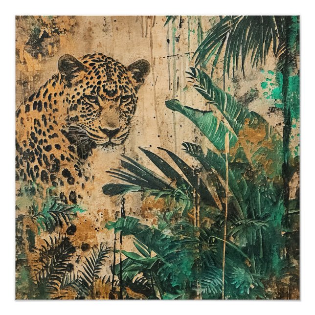 Abstract Jungle Cat  Landscape Poster (Front)