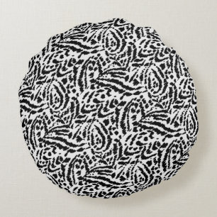 Abstract Jungle Round Cushion