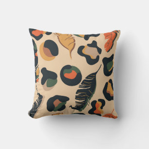 Abstract jungle seamless pattern,wild animal backg cushion