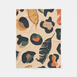 Abstract jungle seamless pattern,wild animal backg fleece blanket