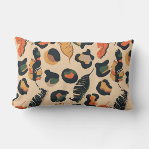 Abstract jungle seamless pattern,wild animal backg lumbar cushion