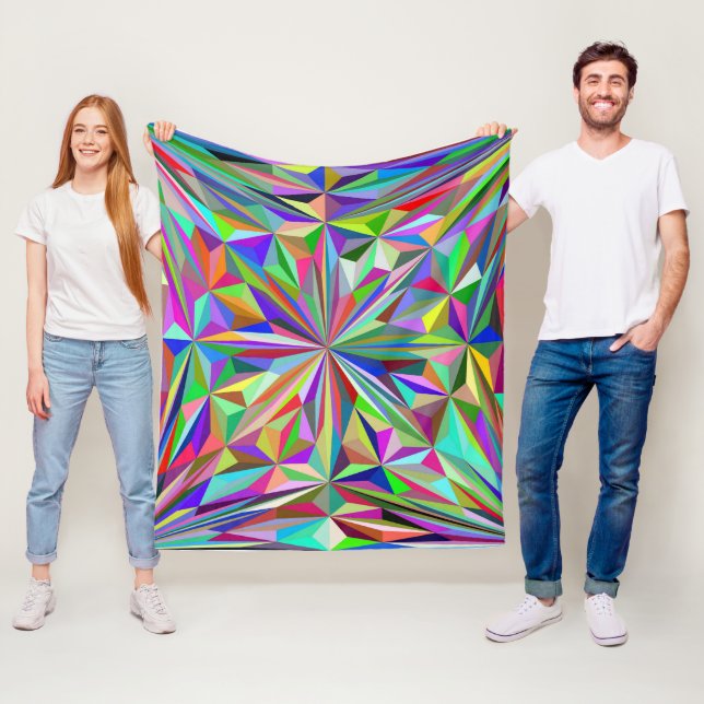 Abstract kaleidoscope fleece blanket (In Situ)