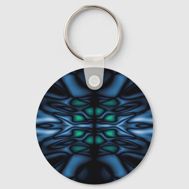 Abstract kaleidoscope pattern key ring (Front)