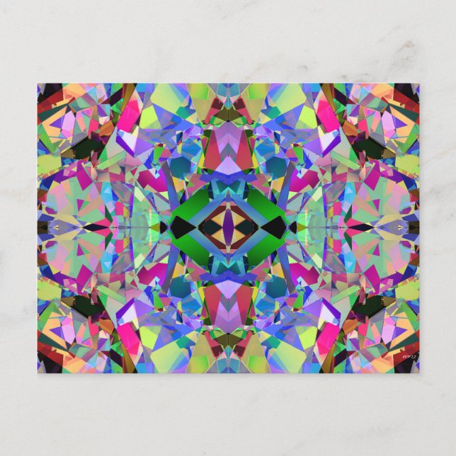 Abstract Kaleidoscope Pattern Postcard (Front)