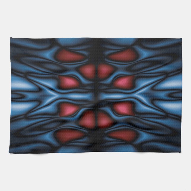 Abstract kaleidoscope pattern tea towel (Horizontal)