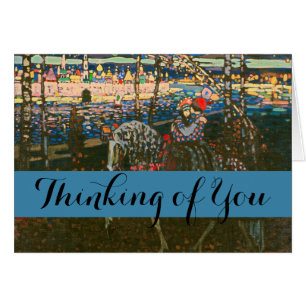 Abstract Kandinsky Riding Couple Colourful